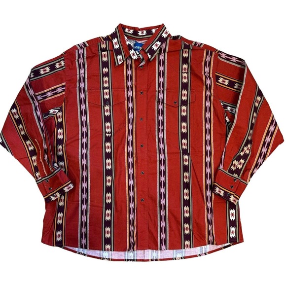 WRANGLER Pearl Snap Western Shirt Mens Size 2X - Picture 1 of 9
